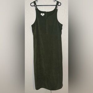 Sunshine Apparel Overall Dress Olive Green Size M
